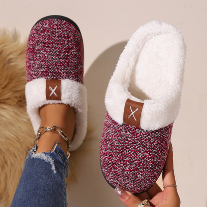 “Winter Plush Slippers – Thick Bottom, Warm Indoor Shoes for Men & Women”